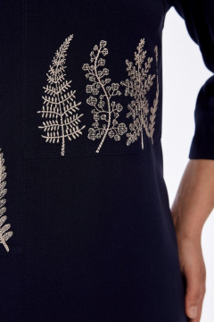 Платье из платочной ткани с асимметричными подрезами Jurimex 2959 синий - фото 3