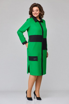 Платье из текстиля с комбинированными тканями и карманами Jurimex 2960 - фото 3