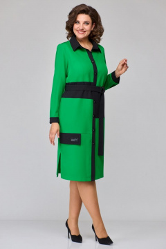 Платье из текстиля с комбинированными тканями и карманами Jurimex 2960 - фото 1