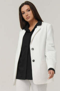 Костюм из жакета и брюк из костюмной ткани Ma Сherie 3010 молочный - фото 5