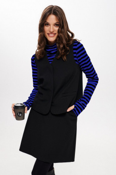 Джемпер ELLETTO LIFE 3681 черно-синий - фото 2