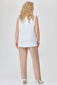 Костюм из бежевого текстиля с кардиганом и брюками Svetlana-Style 1629 бежевый - фото 4