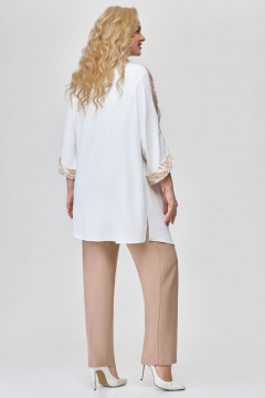 Костюм из бежевого текстиля с кардиганом и брюками Svetlana-Style 1629 бежевый - фото 2