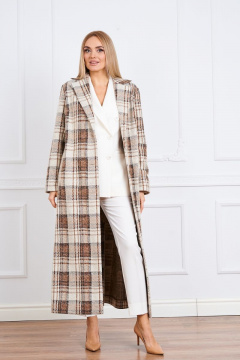 Пальто из пальтовой ткани с поясом и отложным воротником Azzara 3112 - фото 3