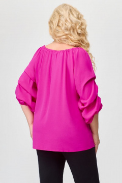 Блуза свободного кроя с драпированным рукавом реглан Svetlana-Style 1684 фуксия - фото 2