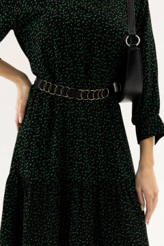 Платье с воланом на подкладке, V-вырез и пояс с полукольцами Femme & Devur 80205 1.32F(170) - фото 5