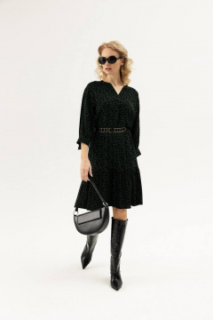 Платье с воланом на подкладке, V-вырез и пояс с полукольцами Femme & Devur 80205 1.32F(170) - фото 2