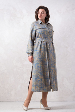 Платье-рубашка из вискозы с поясом и карманами Avanti 1404 - фото 3