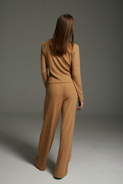 Брюки и джемпер в рубчик с поясом для повседневной носки DAVA 180 кэмел - фото 3