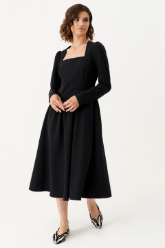 Демисезонное платье с длинными рукавами для повседневной носки Панда 152380w черный - фото 2