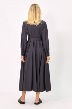 Платье на запах с пышной юбкой и V-образным вырезом Rivoli 7141.1 графит - фото 4