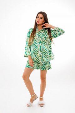 Рубашка, шорты Anelli 1407 зеленый - фото 1