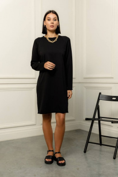 Платье из хлопка с приятной тактильностью для ежедневных образов Romgil 945ДФТЗ черный - фото 5