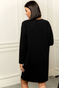 Платье из хлопка с приятной тактильностью для ежедневных образов Romgil 945ДФТЗ черный - фото 2