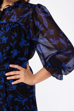 Платье А-силуэта из шифона с рюшей и поясом Jurimex 2972-2 - фото 4