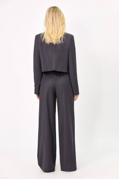 Деловой костюм из текстиля: жакет и брюки с ремнями Rivoli 8047.1+5183.1 графит - фото 3