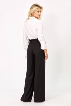 Черные брюки с моделями на резинке и складками Rivoli 5183 чёрный - фото 3