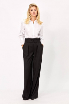 Черные брюки с моделями на резинке и складками Rivoli 5183 чёрный - фото 2