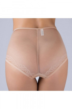 Бежевые трусы из хлопкового трикотажа для ежедневного комфорта Verally 198-3 миндаль - фото 2