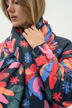 Куртка на демисезон из плащёвой ткани с текстилем Art Ribbon M3937K - фото 4