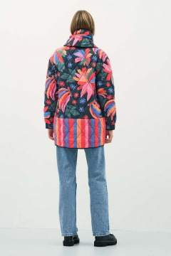 Куртка на демисезон из плащёвой ткани с текстилем Art Ribbon M3937K - фото 3
