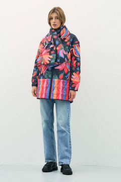 Куртка на демисезон из плащёвой ткани с текстилем Art Ribbon M3937K - фото 2