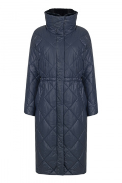 Пальто демисезонное на каждый день из плащёвой ткани Elema 5S-12411-1-164 тёмно-синий - фото 1