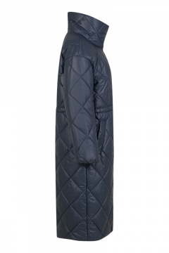 Пальто демисезонное на каждый день из плащёвой ткани Elema 5S-12411-1-164 тёмно-синий - фото 2