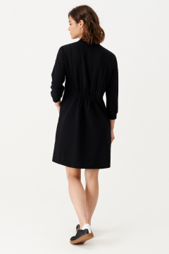 Демисезонное платье с молнией, прорезными карманами и резинками Панда 160780w черный - фото 4