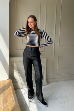 Демисезонные классические брюки из текстиля с карманами PUR PUR 11-138 - фото 1