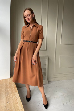 Демисезонное платье с отрезной талией и ремнем PUR PUR 11-215 - фото 3