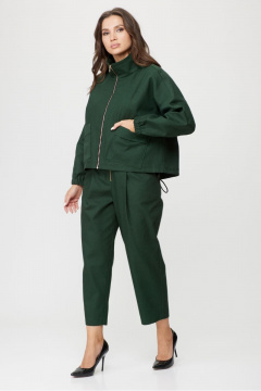 Демисезонный зеленый костюм из хлопкового джинса Michel chic 1351 зеленый - фото 5