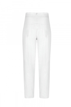 Брюки хлопковые в летний стиль Elema 3К-13083-1-170 белый - фото 3