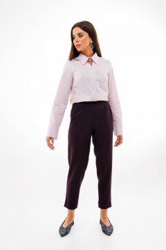 Демисезонная рубашка с треугольными вырезами и удлиненной спинкой Anelli 1393 розовый - фото 4