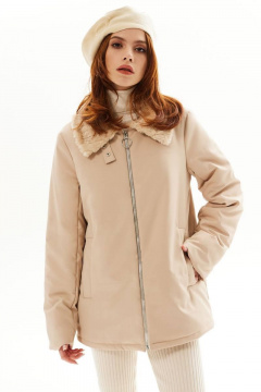 Демисезонная бежевый куртка на меховой подкладке Golden Valley 7151 бежевый - фото 1