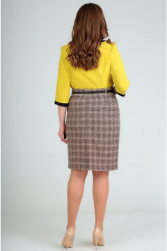 Демисезонная женская блуза в стиле на каждый день Таир-Гранд 62208-1 яблоко+т.синий - фото 3