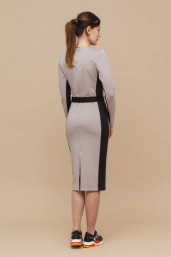 Модное миди платье из трикотажа с лампасами Domna 5521 - фото 4