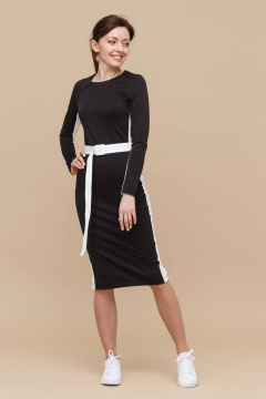 Платье трикотажное на каждый день, приталенное, демисезон Domna 5524 - фото 1