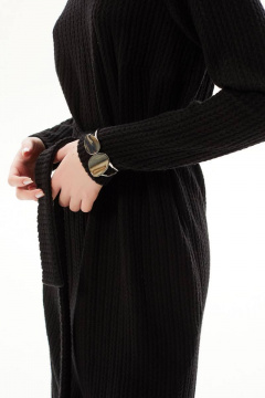 платье прямого силуэта без воротника с карманами Golden Valley 4984 черный - фото 4