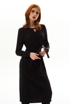 платье прямого силуэта без воротника с карманами Golden Valley 4984 черный - фото 3