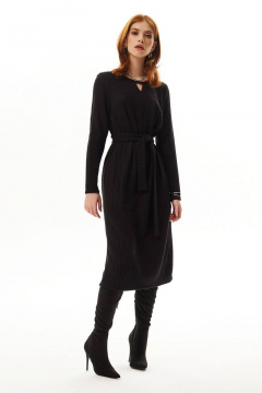платье прямого силуэта без воротника с карманами Golden Valley 4984 черный - фото 2