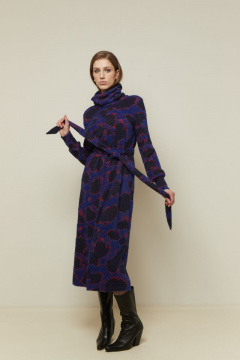 Платье  мультиколор синий демисезон Elema 5К-13132-1-164 принт_синий - фото 2