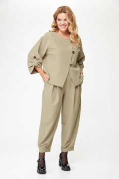 Брюки и жакет женский повседневный бежевый Michel chic 1355 бежевый - фото 1