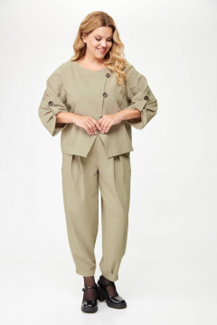 Брюки и жакет женский повседневный бежевый Michel chic 1355 бежевый - фото 3