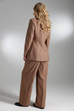 Бежевый костюм с жакетом и брюками с стрелками LM КТ5370 - фото 4