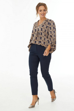 Демисезонные облегающие джинсы из хлопка Condra 14100 темно-синий - фото 1