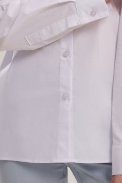 Белая блузка из текстиля с длинным рукавом для делового образа Панда 155843w белый - фото 3