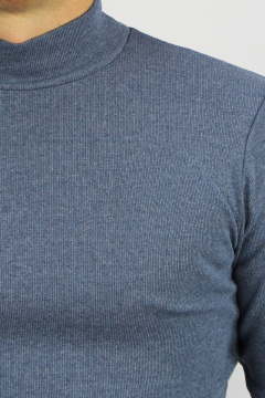 Демисезонный мужской свитер из трикотажа с воротником-стойкой Полесье С3149-22 2С5277-Д43 182,188 туча - фото 3