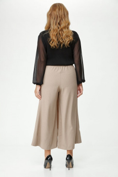 Кюлоты из текстиля с запахом и резинкой сзади Michel chic 827 бежевый - фото 5