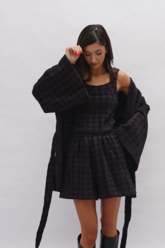 Демисезонный укороченный топ с геометрическим принтом ANNETE A672 - фото 1